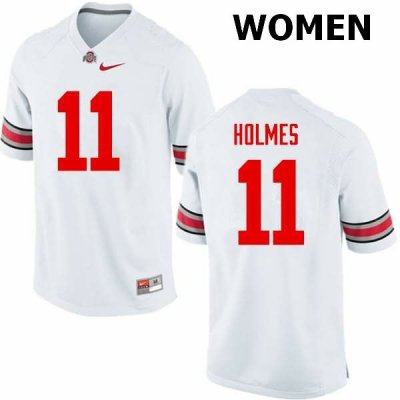 Women's Ohio State Buckeyes #11 Jalyn Holmes White Nike NCAA College Football Jersey Limited BYV2744CL